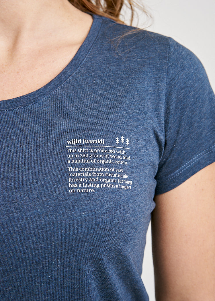 DAMEN WOODSHIRT SLIM SARAH WIJLD TYPO