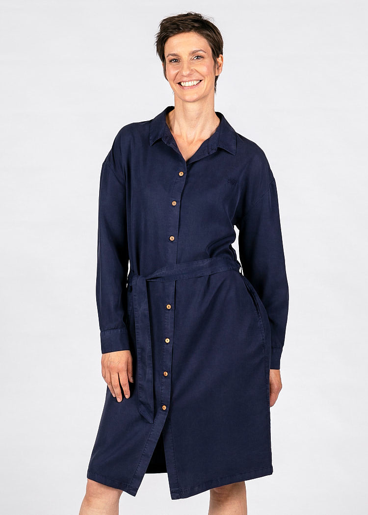 DAMEN HEMDBLUSENKLEID MARITIM BLUE