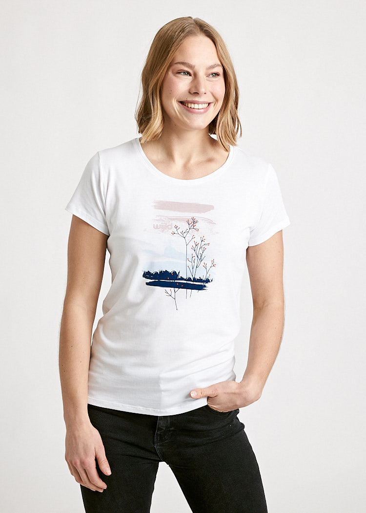 DAMEN WOODSHIRT SLIM SARAH SKYSTRIPES