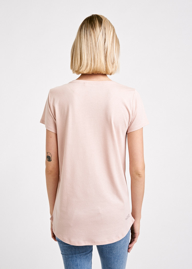 DAMEN V-AUSSCHNITT WOODSHIRT FLORAL