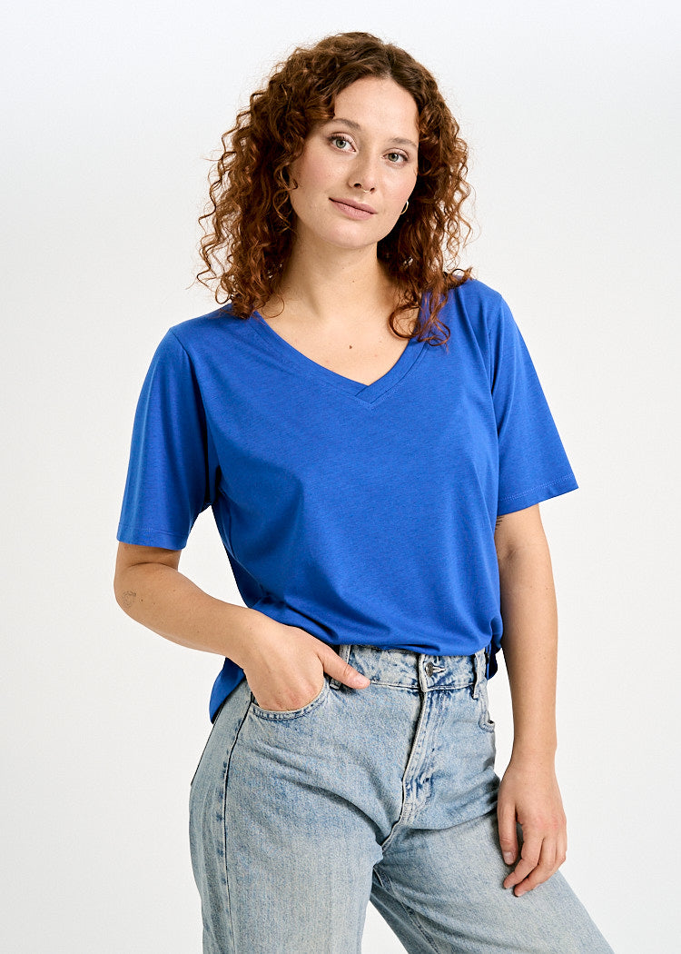 DAMEN WOODSHIRT LOOSE LONGER FRIDA SURF THE WEB