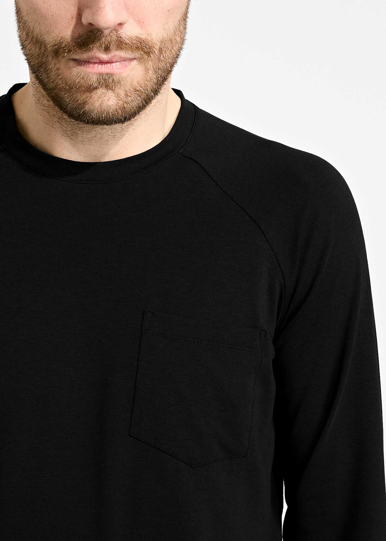 HERREN LANGARMSHIRT HANS BLACK