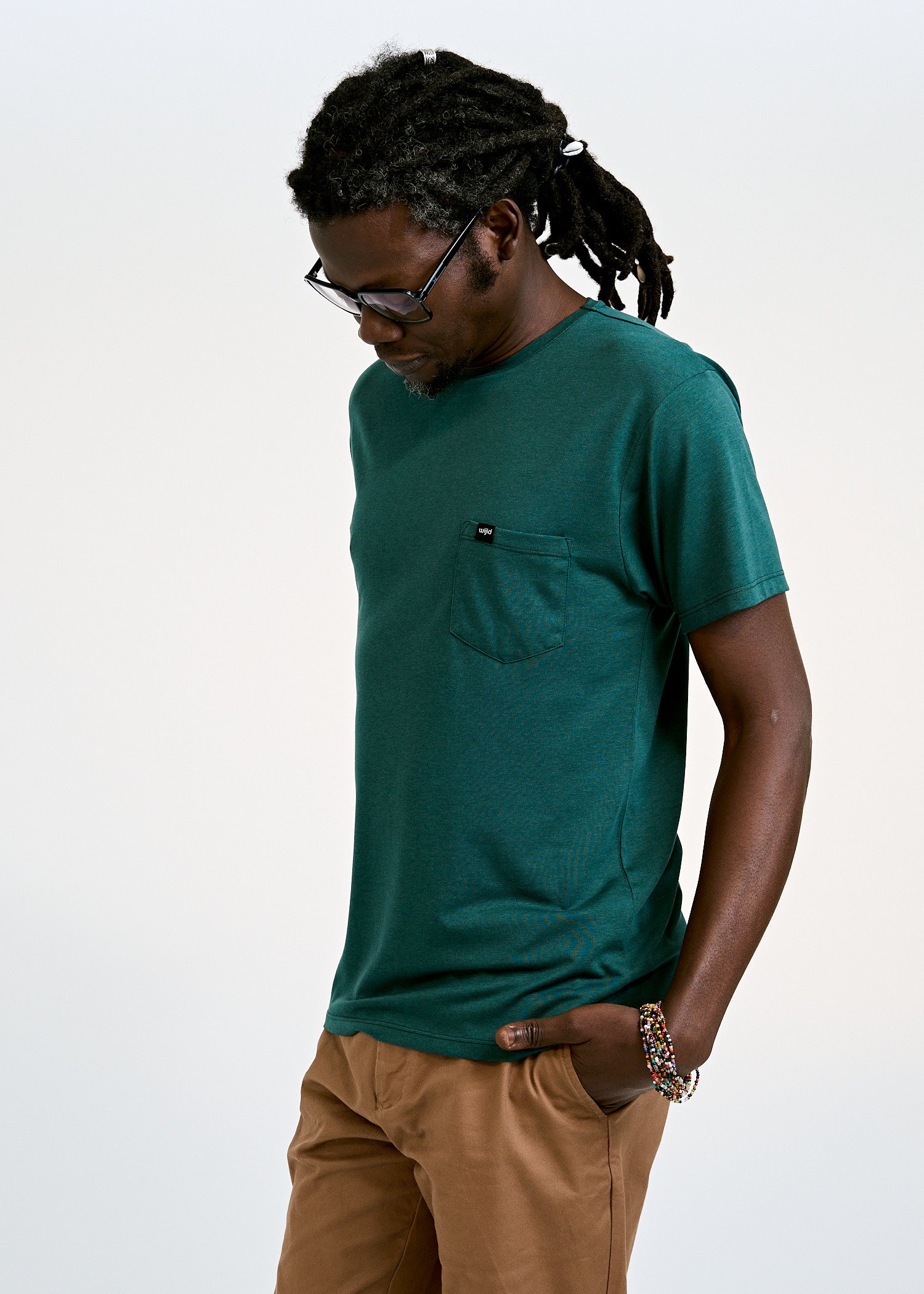 HERREN WOODSHIRT POCKET ALEX SEA MOSS