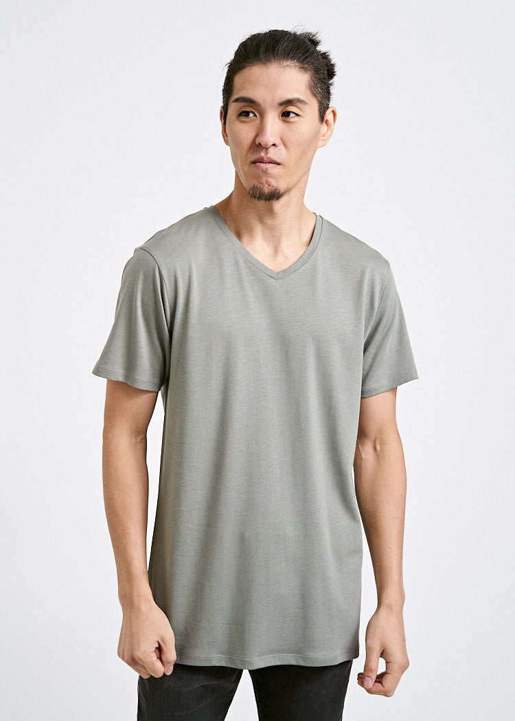 HERREN WOODSHIRT V-AUSSCHNITT ALEX AGAVE GREEN