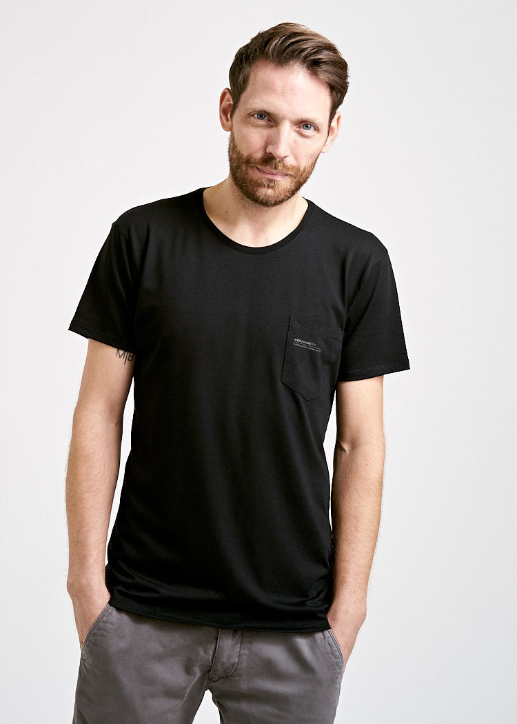 HERREN WOODSHIRT POCKET ALEX BLACK