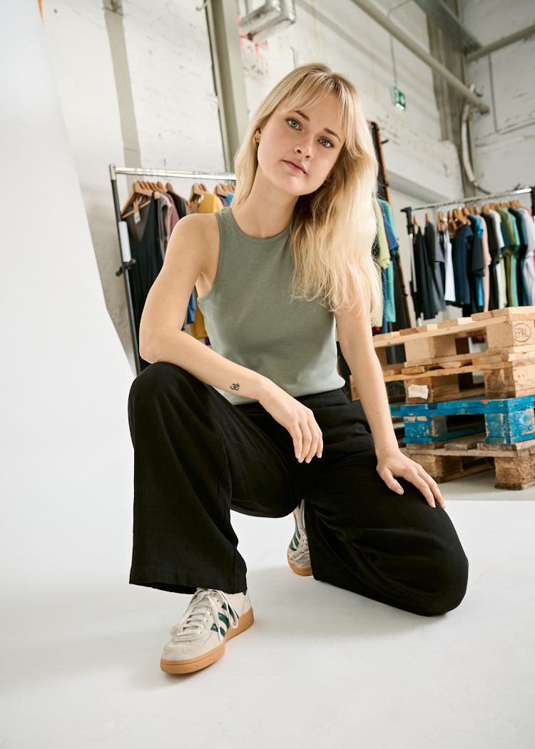 DAMEN RIPP TANK TOP IRENE AGAVE GREEN