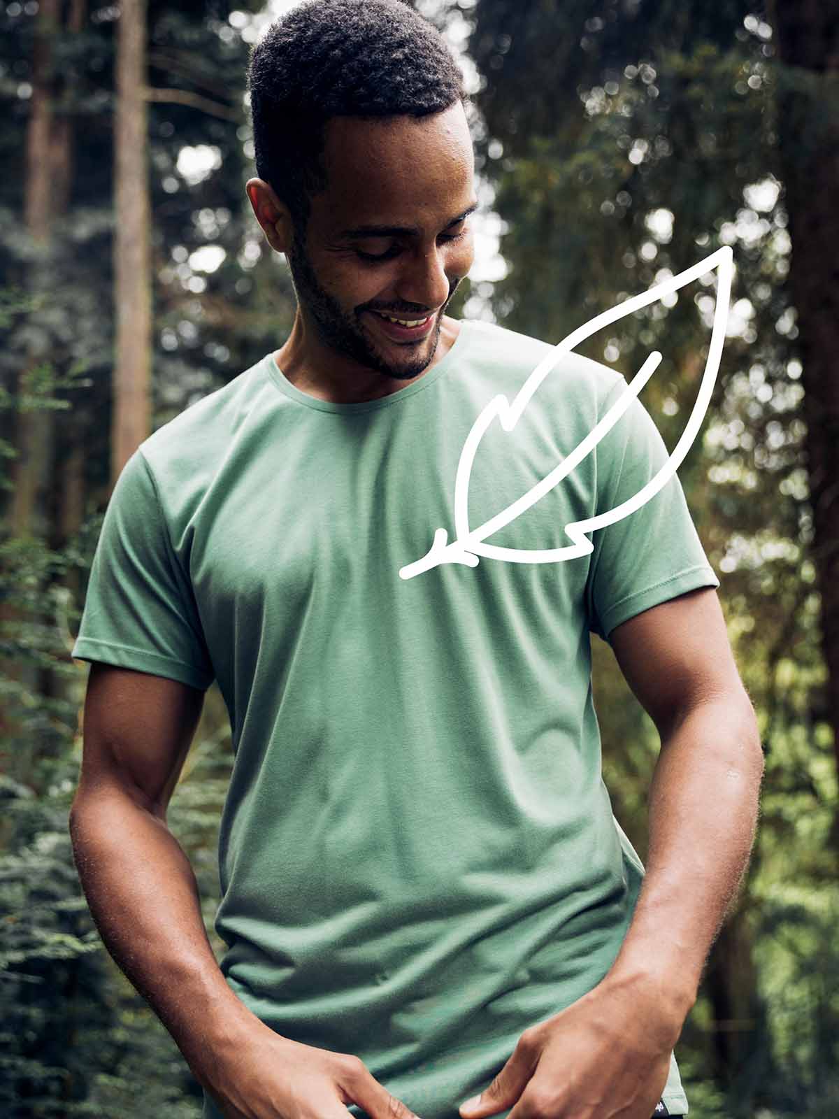 T-Shirts aus Holz haben einen angenehm weichen Stoff